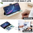 thumbnail image 3 of Wallet Case Compatible with Google Pixel 9 with Card Holder, Convertible Stand Flowers Case Magnetic for Women and Girls, Butterfly Floral Protective PU Leather Flip Case, Green, 3 of 5