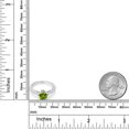 thumbnail image 5 of Gem Stone King 925 Sterling Silver Green Peridot and White Created Sapphire Engagement Ring for Women (1.12 Cttw, Cushion 6MM, Gemstone August Birthstone, Available in Size 5, 6, 7, 8, 9), 5 of 5
