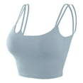 thumbnail image 4 of Glisme Sports Bras For Women High Support Comfortable Large Thin Sagging Side Backless Shining No Steel Ring Wrapping Bra For Workout Blue, 4 of 5