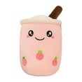 thumbnail image 1 of Milk Tea Cup Pillow Soft Cartoon Bubble Tea Cup Shape Smiling Face Color Matching Fully Stuffed Elastic Couch Car Seat Decor Bed Companion Pillow Doll, 1 of 10