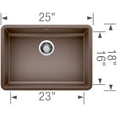 thumbnail image 3 of BLANCO PRECIS 25" Single ADA Undermount - White, 3 of 7