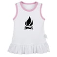 thumbnail image 1 of Nature Bonfire Pattern Dresses For Baby, Newborn Babies Skirts, Infant Princess Dress, 0-24M Kids Graphic Clothes (White Sleeveless Dresses, 18-24 Months), 1 of 4