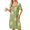 Floral Green, variant on Womens' Zipper Robe Short Sleeve Bathrobes Summer Sleepwear Soft Housecoat with Pockets Zip Up House Robes