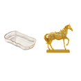 thumbnail image 1 of Elegante Bandeja De Tocador Con Escultura De Caballo De Resina Para Baño Y Cafetería, Con Exhibición De Frutas, Almacenamiento De Cosméticos Y Decoración De Figuras De Animales., 1 of 8
