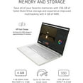 thumbnail image 5 of HP 17 Laptop Computer 17.3" HD+ Display AMD Athlon Silver 3050U 16GB DDR4 512GB SSD AMD Radeon Graphics USB-C HDMI WiFi6 Bluetooth5.2 Up to 5.75 hours Battery Life Win10 Silver, 5 of 5