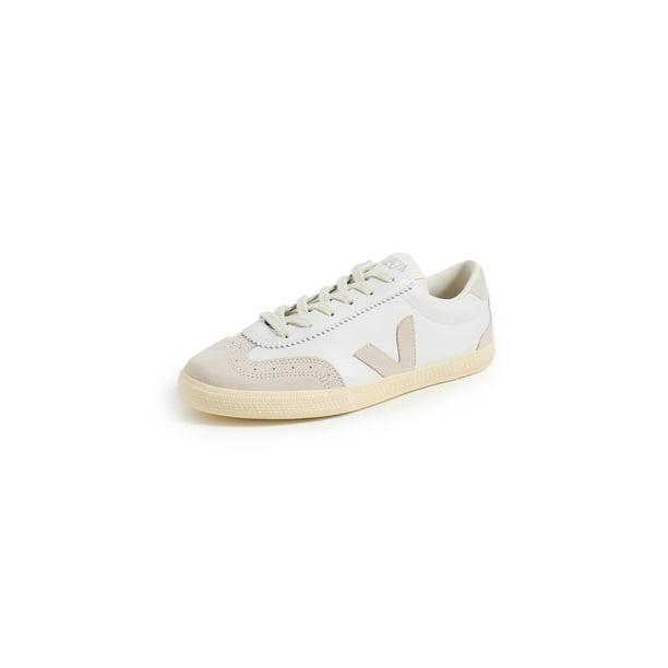 Sneaker Veja Volley para mujer, piel blanca/natural, talla 8