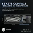 thumbnail image 4 of DK68 60%  Mechanical Gaming Keyboard, 3 Modes /2.4G/USB-C with Clicky Blue , RGB Backlit, Anti-Ghosting, 68-Key Compact mini Keyboard for Windows/macOS/Linux- Black/Grey, 4 of 6