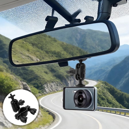 FUTUREORYY Car Rearview Camera Mount Black with Quick Removal and Adjustable Bracket