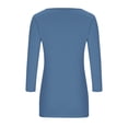 thumbnail image 6 of Kezqiaxn 3/4 Length Sleeve Womens Tops Summer Square Neckline Work Shirts Blouses for Women Dressy Casual Plus Size Fashion, 6 of 7