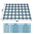 thumbnail image 6 of LNWH Super Soft Flannel Bed Blanket, Cozy Fluffy Warm All Seasons Blue Gingham Print Pattern Throw Blankets for Sofa Bedding, 50"x40", 6 of 8