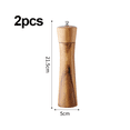 thumbnail image 2 of Juego de 2 molinillos de sal y pimienta de madera, vajilla rellenable de madera de acacia, molinillo de pimienta grande y salero (8), 2 of 5