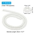thumbnail image 2 of Uxcell Polymer Clay Beads Spacer 1750 Pcs 5 Strands Round Flat Handmade Bead Spacer for Jewelry Making White 0.24 inch, 2 of 7