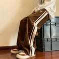 thumbnail image 4 of Mens Baggy Striped Sweatpants Straight Leg Pants Streetwear Harajuku Trousers, 4 of 9