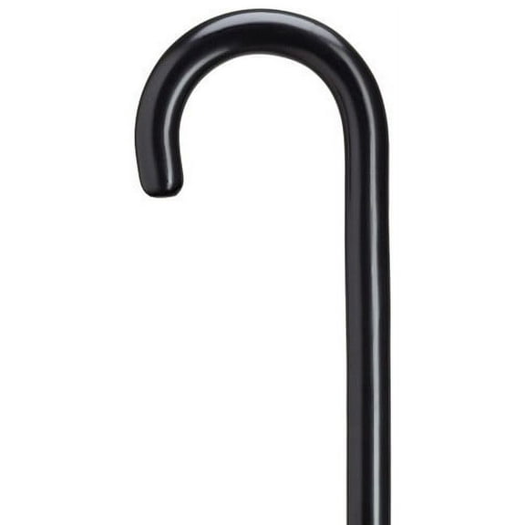 Walking Cane Men Round Nose Crook Handle Black Finish 1" Wood Cane