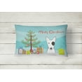 thumbnail image 2 of Carolines Treasures BB1581PW1216 Christmas Tree and Bull Terrier Canvas Fabric Decorative Pillow, 12H x16W, multicolor, 2 of 3