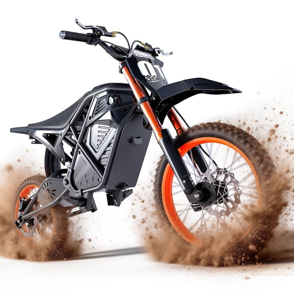 QNUT Electric Dirt Bike for Teens Adults, 3000W 38MPH Electric-Motorcycle Fat Tire with 48V 21Ah Battery E Dirt Bike 200Nm Dual Hydraulic Brakes Full Suspension Off-Road Ebike for 13  UL2849  Listed