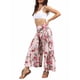 thumbnail image 4 of TRKIYQC Pantalones casuales de playa para mujer, pantalones anchos de cintura alta con vendaje delantero, S/ M/ L/ XL TRKIYQC perder, 4 of 8