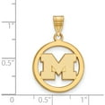 thumbnail image 2 of Ss/Gold Plated Sterling Silver With Gp Logoart Michigan (Univ Of) Med Pendant In Circle (25 X 18) Made United States gp030um, 2 of 5