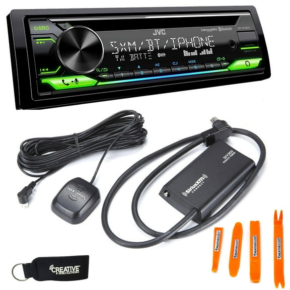 JVC KD-T910BTS - CD Receiver w/ Bluetooth, USB, Amazon Alexa   Included SirusXM SXV300 Satellite Radio Tuner