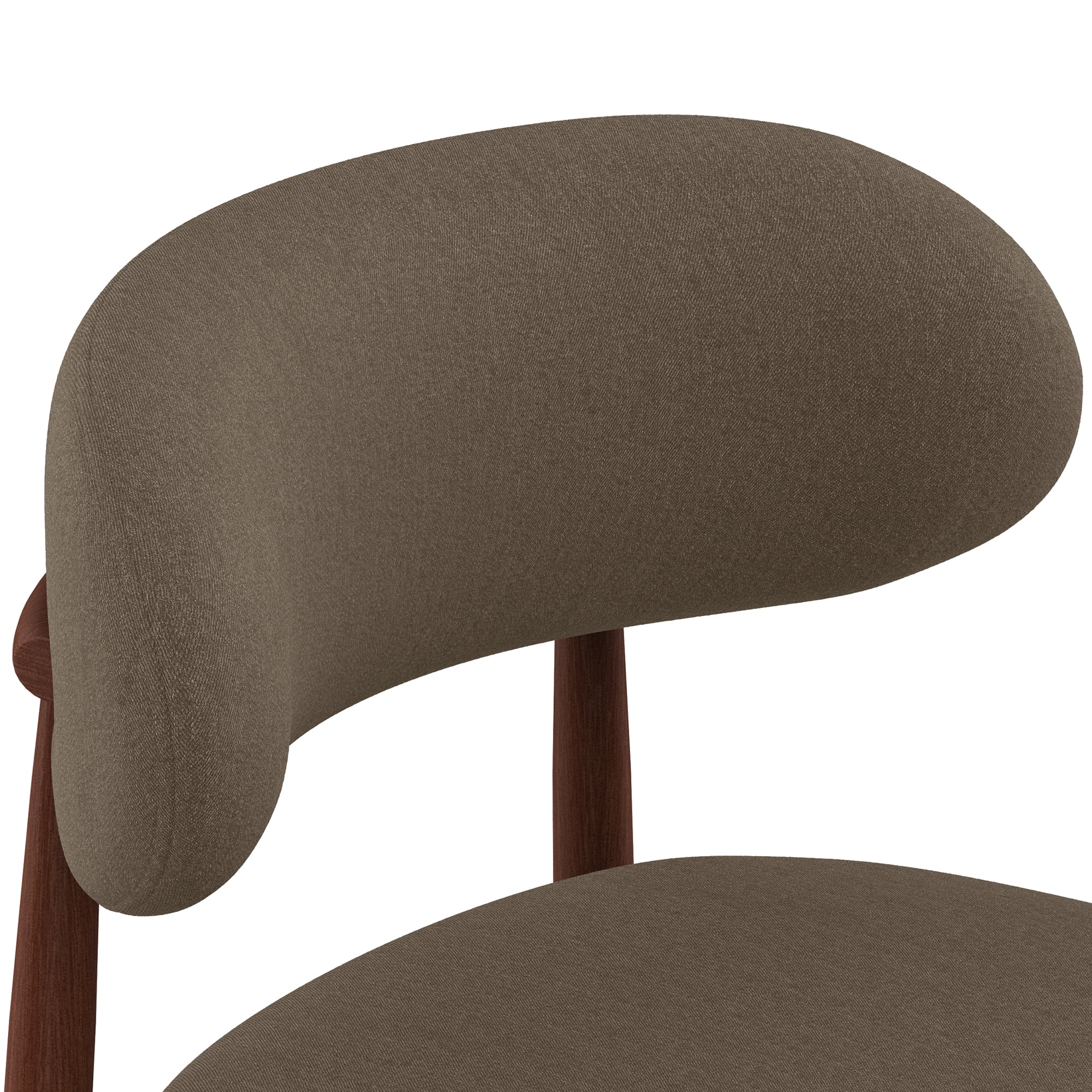 Mintazer Modern Upholstered Dining Chairs Set of 2, Minimalist Padded Kitchen Chairs with Chenille Fabric & Non‑Slip Foot Pads for Dining Room Kitchen Small Apartment, Coffee