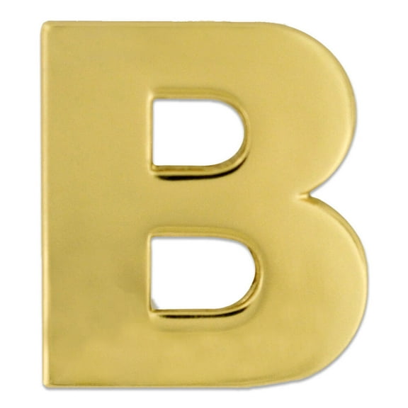 PinMart's Gold Plated Alphabet Letter B Lapel Pin