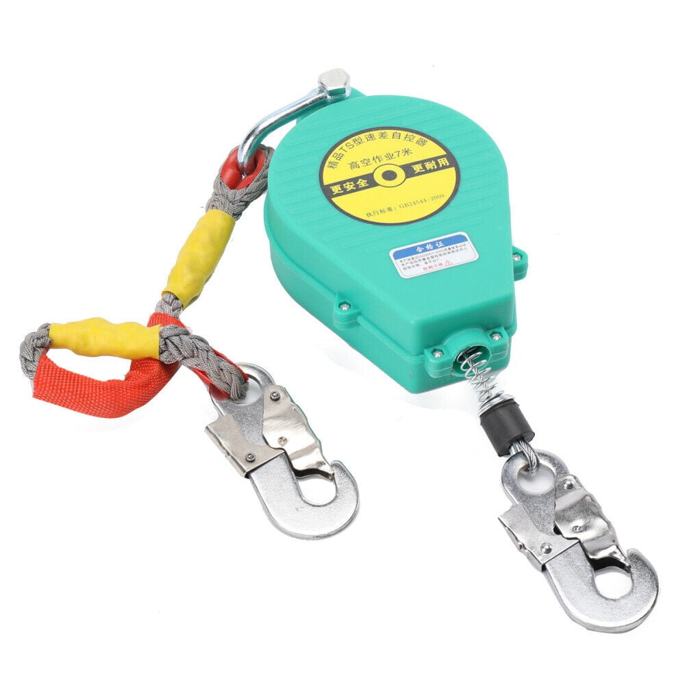 ECUTEE 23ft Self Retracting Lifeline Lanyard 330lbs Fall Arrester Fall Protection &Hook