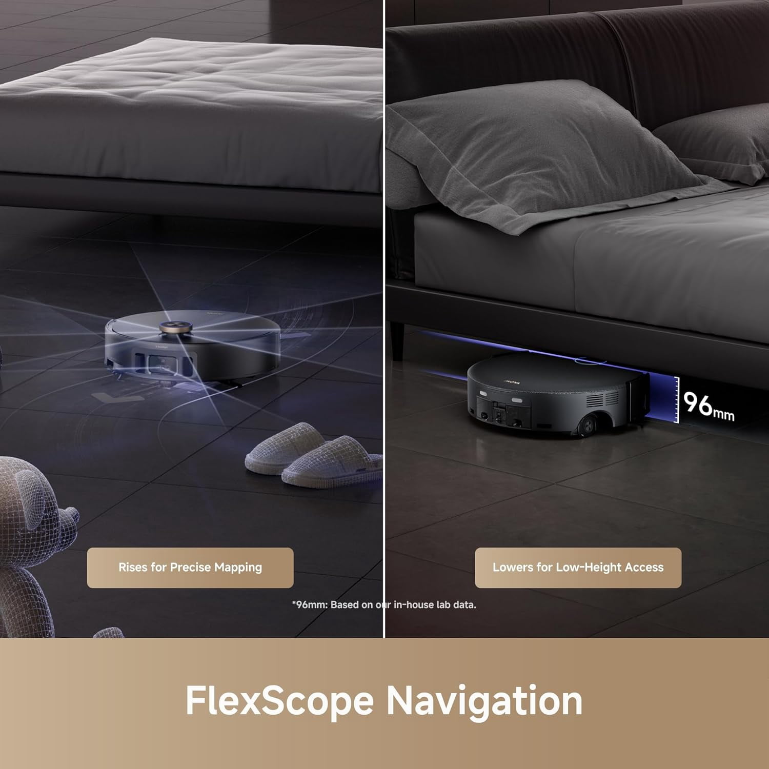 MOVA Z60 Ultra Roller Complete Robot Vacuum and Mop,Pet Hair Friendly,Self Lifting, 28,000 Pa Suction,Hot Water Mop Wash