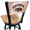 thumbnail image 3 of Holland Bar Stool  30 in. L038 - Black Wrinkle Nevada Swivel Bar Stool with Laser Engraved Back, 3 of 3