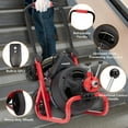 thumbnail image 4 of Drain Cleaner Machine, 100 Ft X 3/8 Inch Electric Drain Auger with 6 Cutters Gloves, Auto Feed Drain Cleaner Machine Commercial Sewer Snake Drill Drain Auger Cleaner for 2 to 4 Inch Pipes, 4 of 9