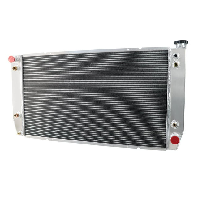 CU1696 Radiator for 1988-2000 Chevy GMC C2500 Suburban C3500HD K2500 Suburban K3500 7.4L V8 GAS Pickup, All Aluminum 3 Row Core