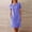 Navy, variant on Women's Linen Blend Button Front Midi Dress with Pockets Short Sleeve Crew Neck Loose Shift Dress Casual Work & Daily Wear Sundress Navy S