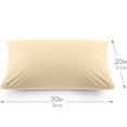 thumbnail image 2 of Ultra Silk Like Beauty Pillow Cover - Blend of 85% Nylon and 15% Spandex Means This Cover Is Designed to Keep Hair Tangle Free and Helps Skin - Bonus Matching Hair Scrunchie, Off Cream, Queen, 2 of 5