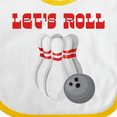 thumbnail image 4 of Inktastic Let's Roll Bowling Boys or Girls Baby Bib, 4 of 4