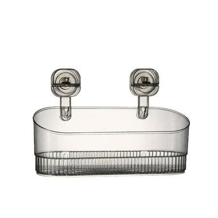 Shower Caddy for Bathroom Wall Mounted Suction Cup Drain Storage Box Shelf For Bathroom Vanity No Drilling Wall Storage Box Rack With Drain Basket for Bathroom Kitchen(Grey 32*13cm) Shower Caddy for Bathroom Wall Mounted Suction Cup Drain Storage Box Shelf For Bathroom Vanity No Drilling Wall Storage Box Rack With Drain Basket for Bathroom Kitchen(Grey 32*13cm)