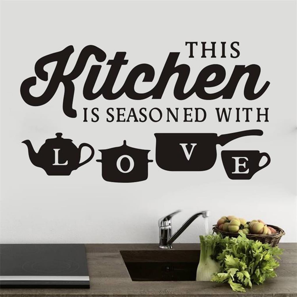 DIY Removable Kitchen Words Wall Stickers Decal Home Decor Vinyl Art Mural NE8Z 
