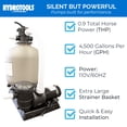 thumbnail image 3 of HYDROTOOLS by Swimline 19" Sand Filter Combo Set, 4500 GPH, 175lb Capacity, 3 of 11