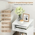 thumbnail image 2 of Gymax 2PCS S-Shaped Side Table for Small Space Morden End Table w/S-Shaped Frame White, 2 of 9