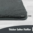 thumbnail image 3 of PURE ERA Self Adhesive Indoor Ultra Plush Shag Soft Area Rugs Washable Dark Gray 2' X 3', 3 of 7