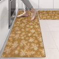 thumbnail image 2 of Kitchen Rugs Sets Of 2,Golden Christmas Snowflake Pattern Anti Fatigue Kitchen Mat Rugs Non Slip Washable,Decorative Kitchen Floor Mats for Kitchen,Sink,Laundry,17"X47", 2 of 5