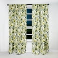 thumbnail image 4 of Designart "Botanical Greenery In Meadow Hues I" Botanical Bohemian Curtain, Floral Single Panel, 4 of 6