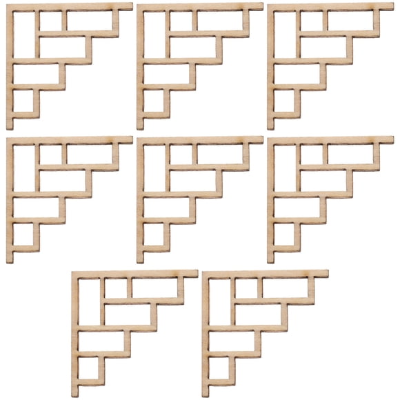 WASHWEPE 8PCS Wood Trim Molding Decorative in Beige for Homeowners with DIY Architectural Model