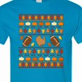 thumbnail image 4 of Inktastic Ugly Thanksgiving Sweater Design with Turkey and Football T-Shirt, 4 of 5