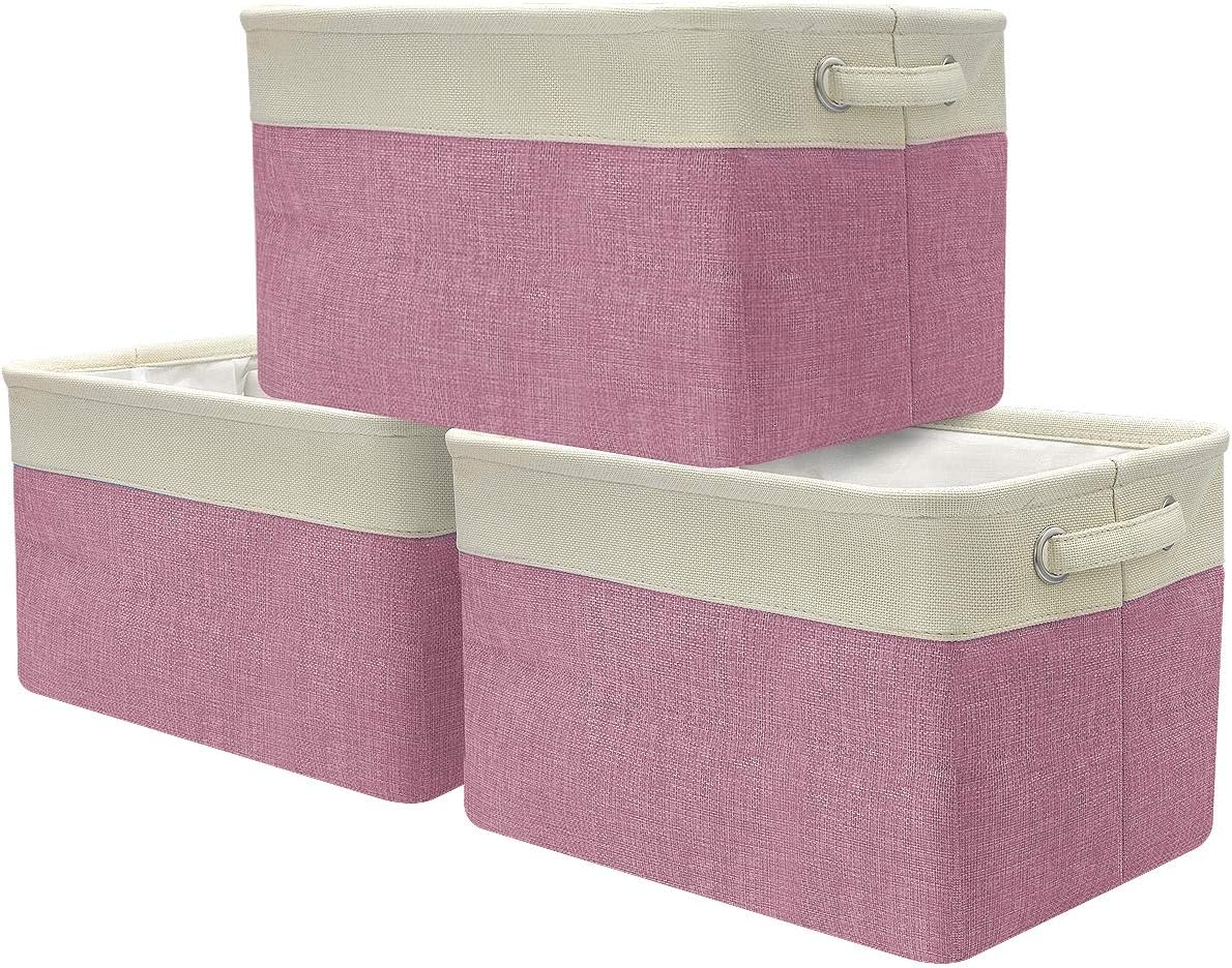 Fabric Storage Cubes 15 Inch Big Sturdy Collapsible Storage Bins With