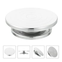 LOLIPPYY Rotating Pottery Wheel Table for Clay Craft Making Silver 1Pcs Enthusiasts