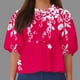 thumbnail image 5 of Camisetas de Manga Corta para las Mujeres Lanterna Manga Corbata Plisado Cuello Redondo, Casual Recortado Camiseta Top para Gimnasio Y Diario, 5 of 5