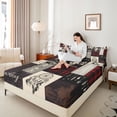 thumbnail image 4 of Homewish Rustic Farmhouse Hunting Twin Sheet Sets, Bohemian Dreamcatcher Twin Fitted Sheet, Cowboy Cowgirl Flat Sheet, Wheat Red Luxury Bedroom Decor, 3 Pieces, 4 of 7