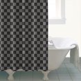 thumbnail image 4 of Gray and Black Checkerboard Pattern Shower Curtain 72"x84" ,Bathroom Decorative Shower Curtains Set with 12 Hooks,Modern Waterproof Washable Shower Curtain, 4 of 6