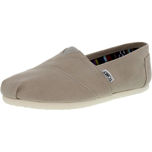 TOMS - Toms Women's Classic Canvas Light Grey Ankle-High Slip-On Shoes ...