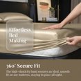 thumbnail image 4 of REGALWOVEN Fitted Sheet, Polyester Bed Sheets, Cooling and Breathable for All Seasons Khaki 1 PC 78.0x79.9 inch, 4 of 5