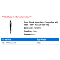 thumbnail image 2 of Front Shock Absorber - Compatible with 1986 - 1994 Nissan D21 4WD 1987 1988 1989 1990 1991 1992 1993, 2 of 2
